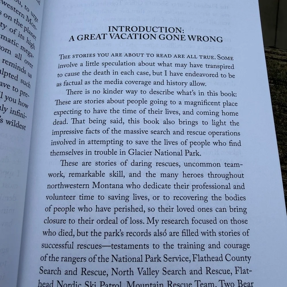 Book Death in Glacier National Park Stories of Accidents & Foolhardiness